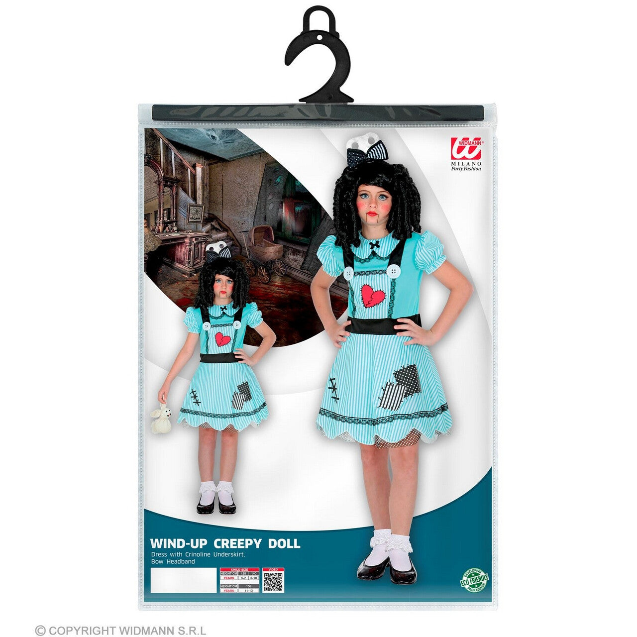 Op deze afbeelding zie je een Kostuums, van het merk Widmann. Populaire Poppie Pop Meisje Kostuum