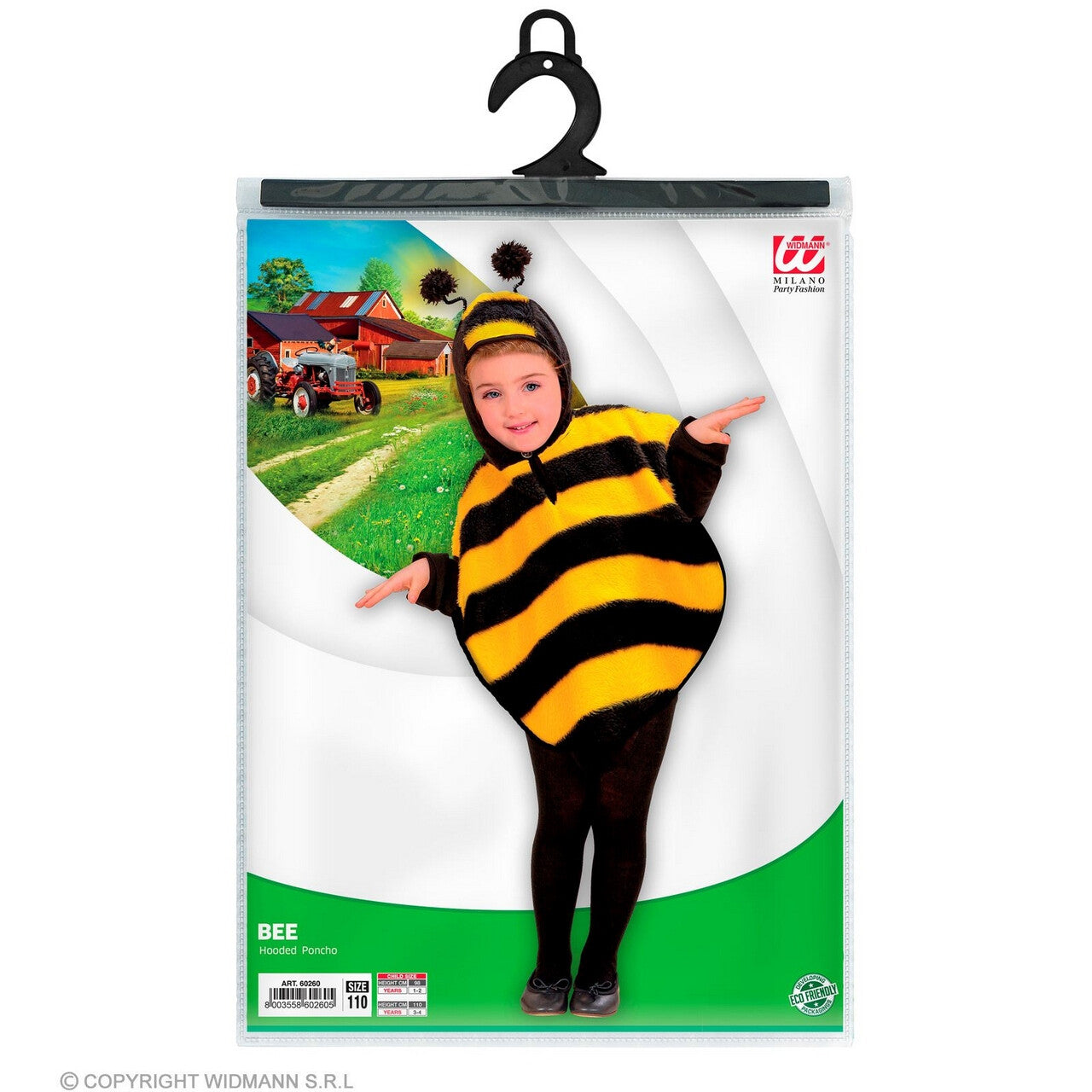 Op deze afbeelding zie je een Kostuums, van het merk Widmann. Zoem Zoem Kleine Bij Poncho Kind Kostuum