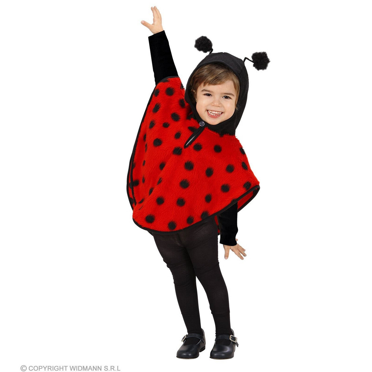 Op deze afbeelding zie je een Kostuums, van het merk Widmann. Megalief Lieveheersbeestje Poncho Kind Kostuum