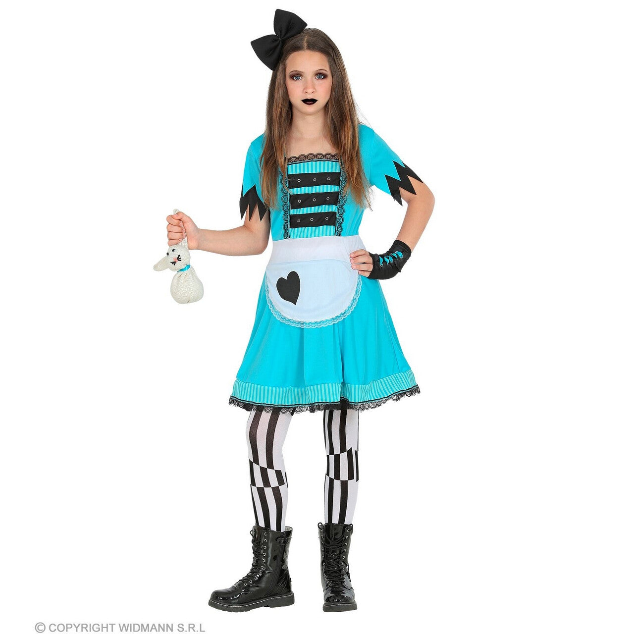 Op deze afbeelding zie je een Kostuums, van het merk Widmann. Bewonderde Alice In Wonderland Meisje Kostuum