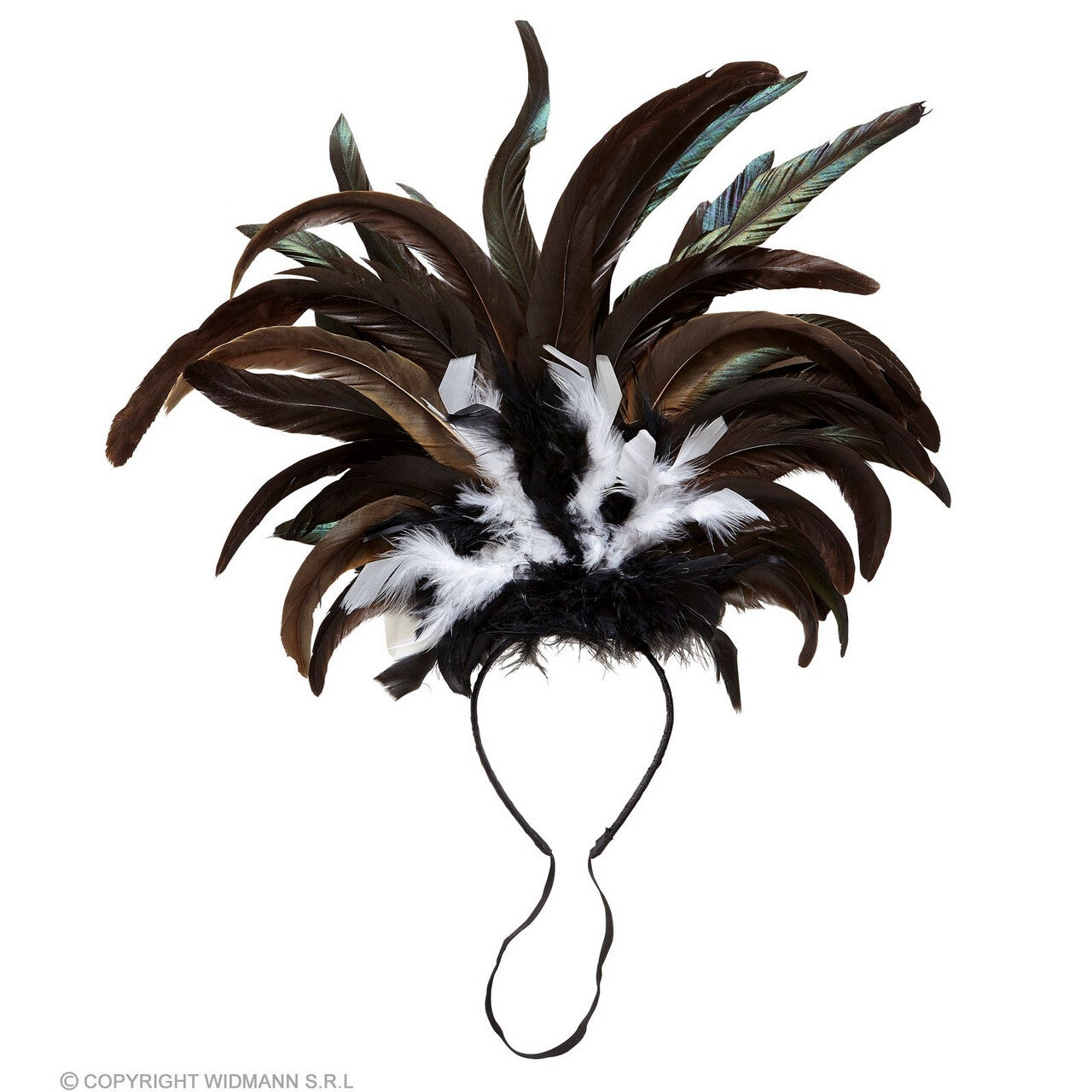 Op deze afbeelding zie je een Accessoires, van het merk Widmann. Hoofdband Met Veren Copa Cabana Zomer Carnaval