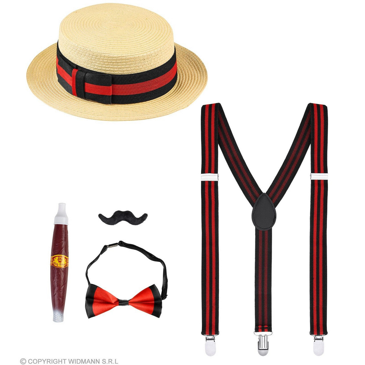 Op deze afbeelding zie je een Accessoires, van het merk Widmann. Jaren 20 Accessoire Set Levensgenieter