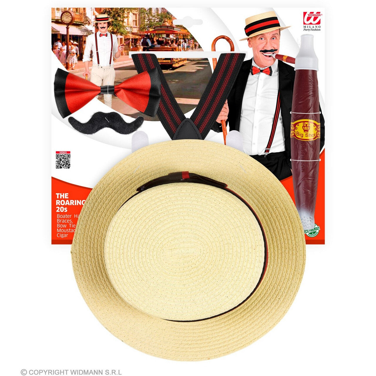 Op deze afbeelding zie je een Accessoires, van het merk Widmann. Jaren 20 Accessoire Set Levensgenieter
