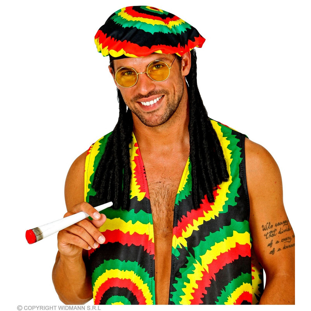 Op deze afbeelding zie je een Accessoires, van het merk Widmann. Als Een Rastafari Accessoire Set