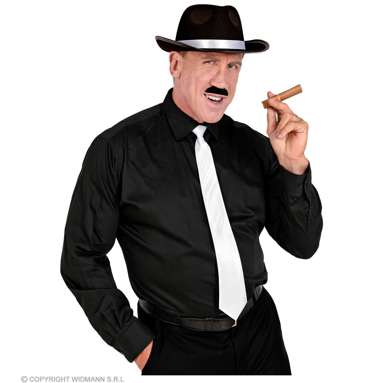 Op deze afbeelding zie je een Accessoires, van het merk Widmann. Maffe Maffia Accessoire Set Zwart