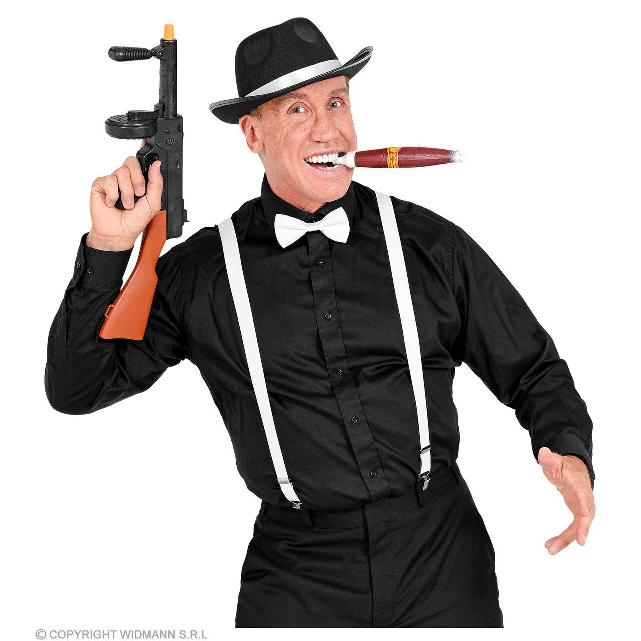 Op deze afbeelding zie je een Accessoires, van het merk Widmann. Italiaanse Gangster Accessoire Set