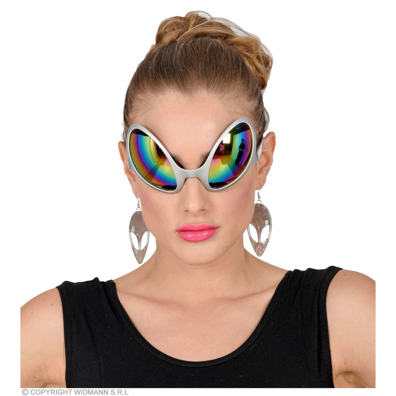Op deze afbeelding zie je een Accessoires, van het merk Widmann. Terug Uit De Ruimte Aliens Oorbellen