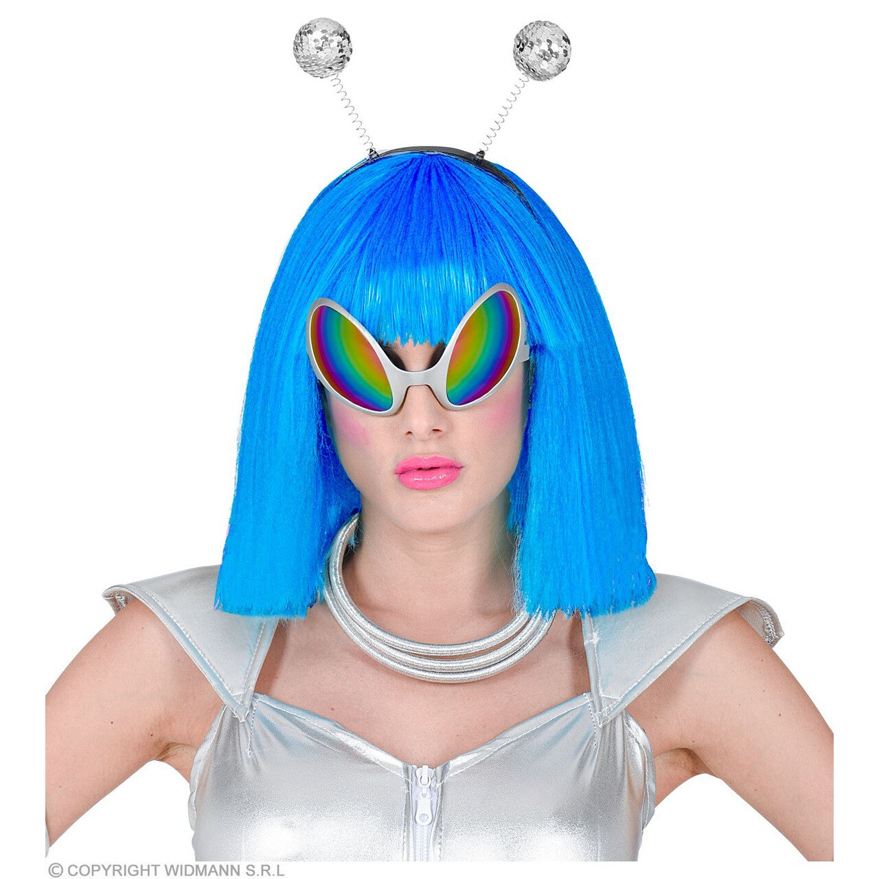 Op deze afbeelding zie je een Accessoires, van het merk Widmann. Ruimte Wezen Alien Accessoire Set