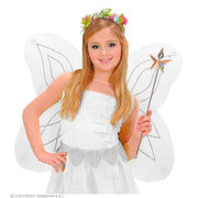 Op deze afbeelding zie je een Accessoires, van het merk Widmann. Witte Glitter Vleugels Fee Angelina Kind