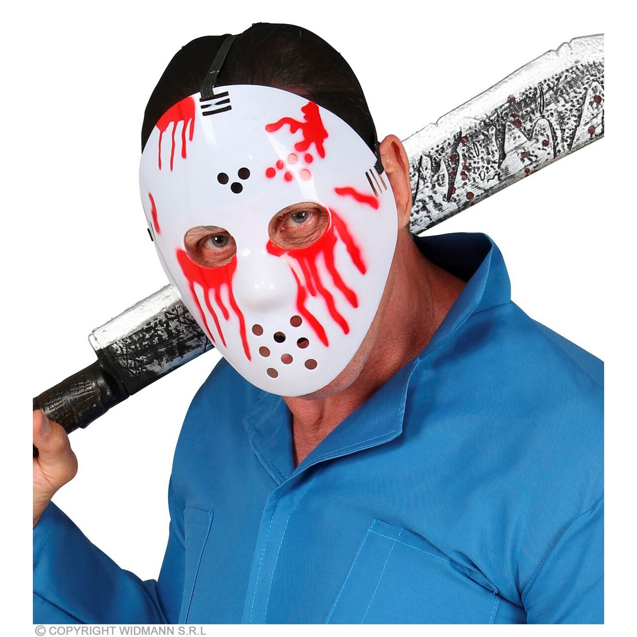 Op deze afbeelding zie je een Accessoires, van het merk Widmann. Angstaanjagend Bloederig Hockey Masker