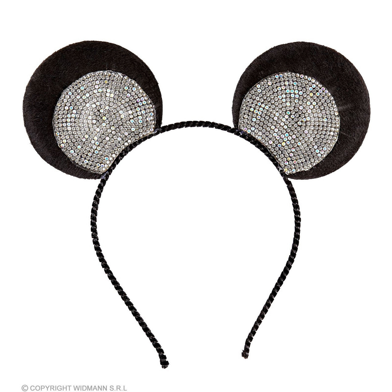 Op deze afbeelding zie je een Accessoires, van het merk Widmann. Bling Bling Muizenoren Met Strass Steentjes