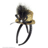 Jaren 20 Mini Glitter Hoed Goud