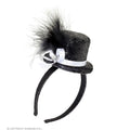 Jaren 20 Mini Glitter Hoed Zwart
