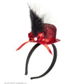 Jaren 20 Mini Glitter Hoed Rood