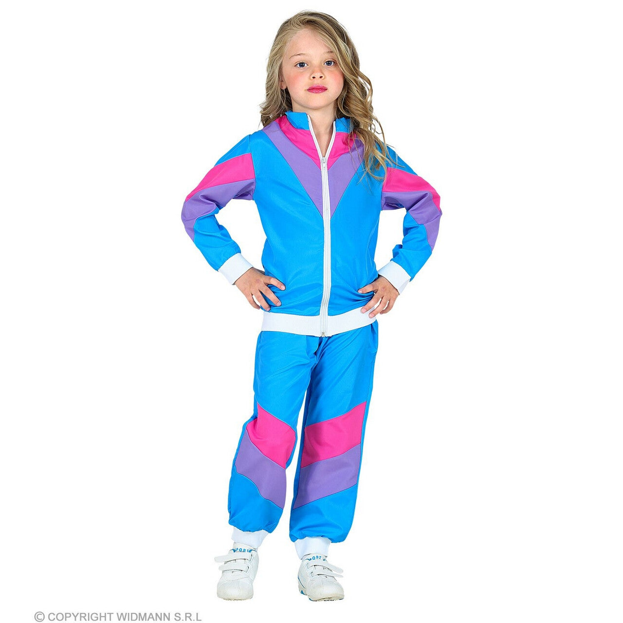 Op deze afbeelding zie je een Kostuums, van het merk Widmann. Lekker Sportief Trainingspak Blauw Kind Kind Kostuum