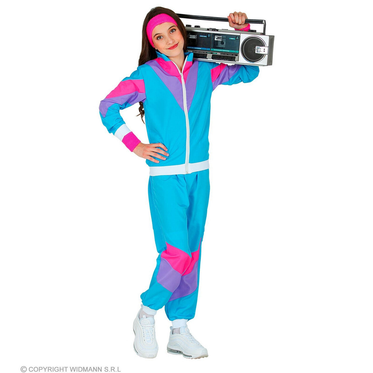 Op deze afbeelding zie je een Kostuums, van het merk Widmann. Lekker Sportief Trainingspak Blauw Kind Kind Kostuum