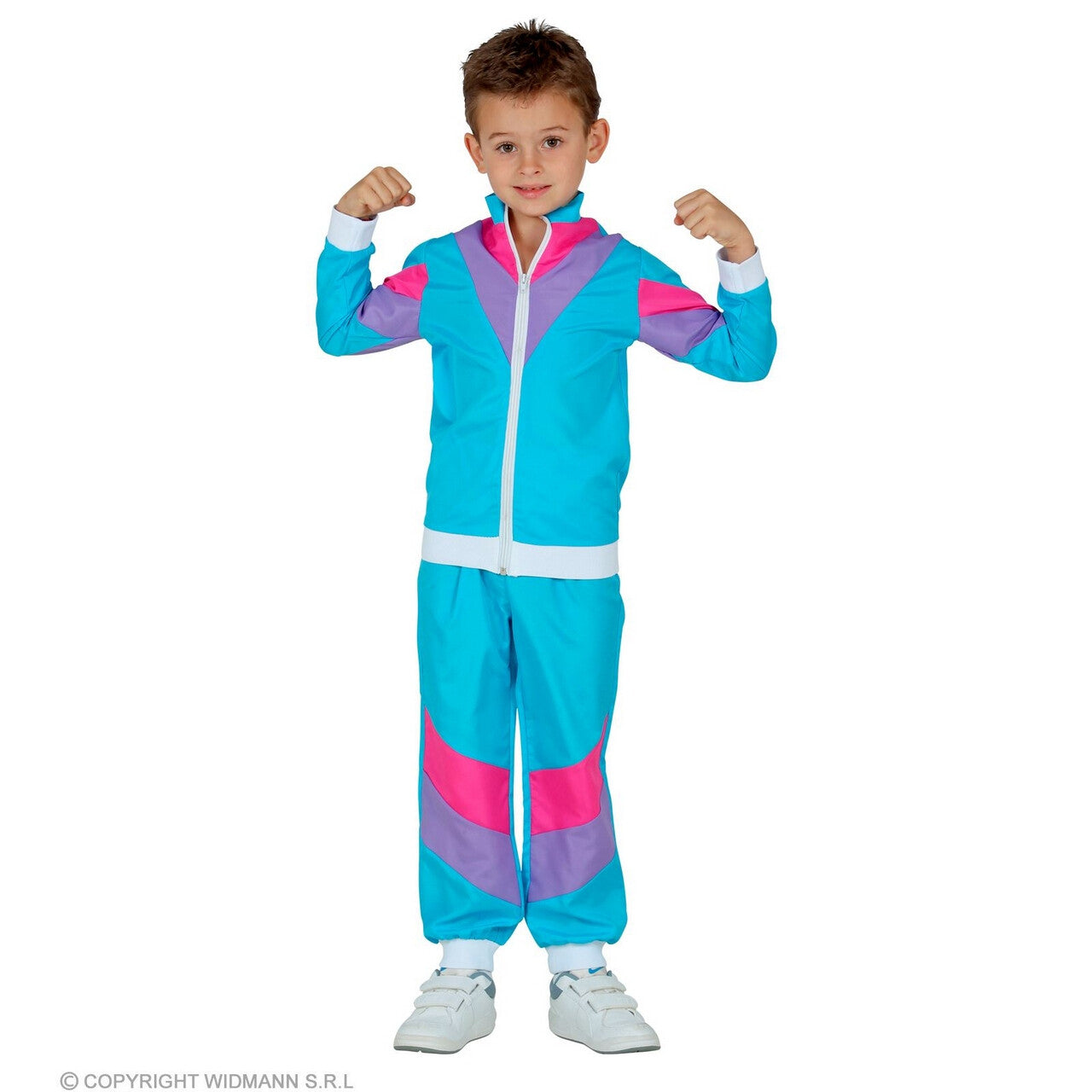 Op deze afbeelding zie je een Kostuums, van het merk Widmann. Lekker Sportief Trainingspak Blauw Kind Kind Kostuum