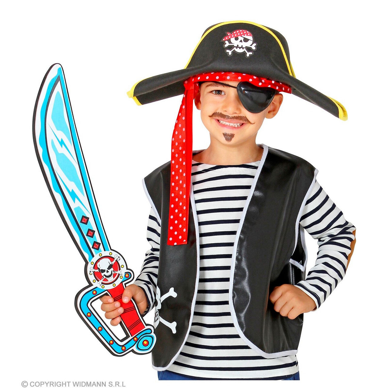 Op deze afbeelding zie je een Accessoires, van het merk Widmann. Kleine Gevaarlijke Zee Piraat Zwaard