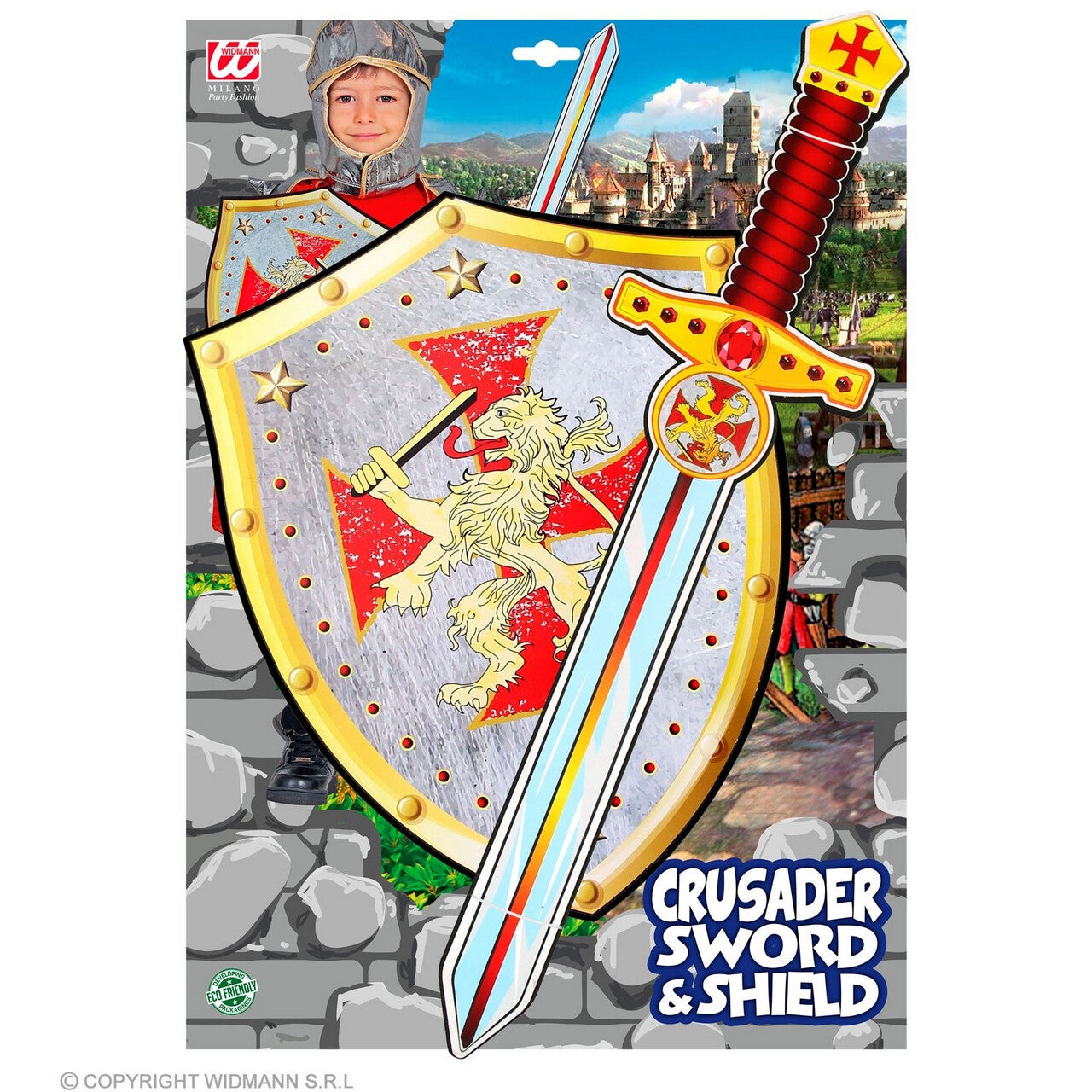 Op deze afbeelding zie je een Accessoires, van het merk Widmann. Strijder Van Het Leeuwenhof Accessoire Set