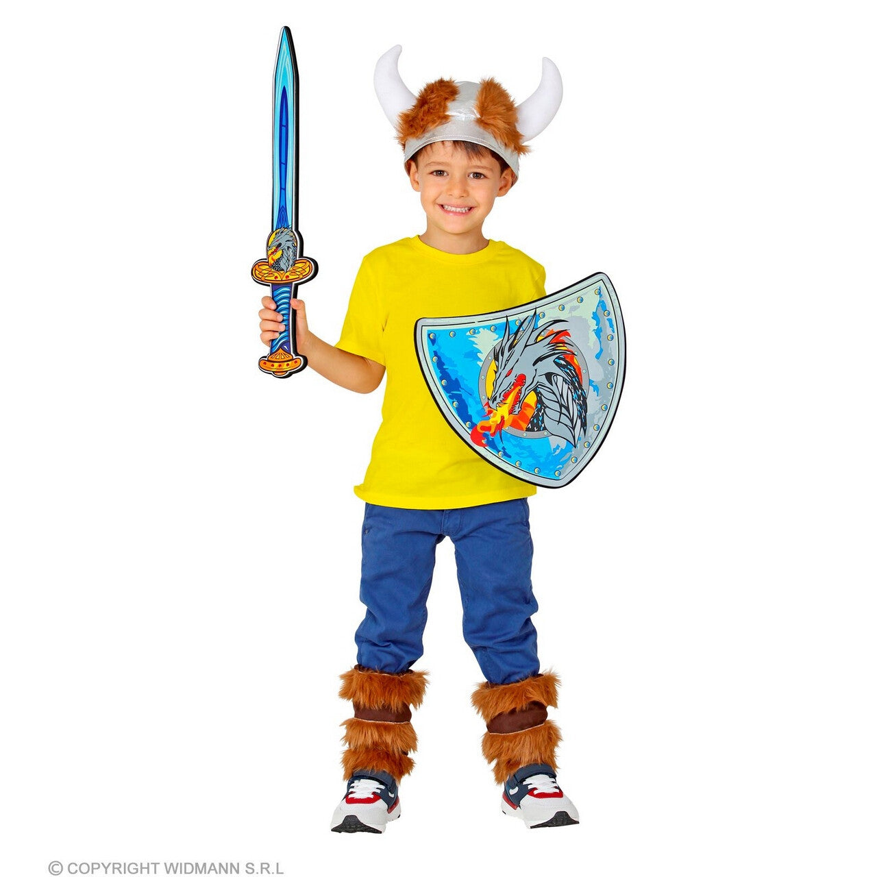Op deze afbeelding zie je een Accessoires, van het merk Widmann. Viking Strijder Van Droakenies Accessoires Set