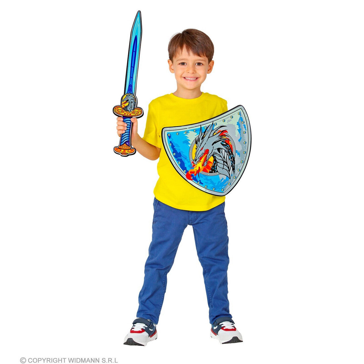 Op deze afbeelding zie je een Accessoires, van het merk Widmann. Viking Strijder Van Droakenies Accessoires Set
