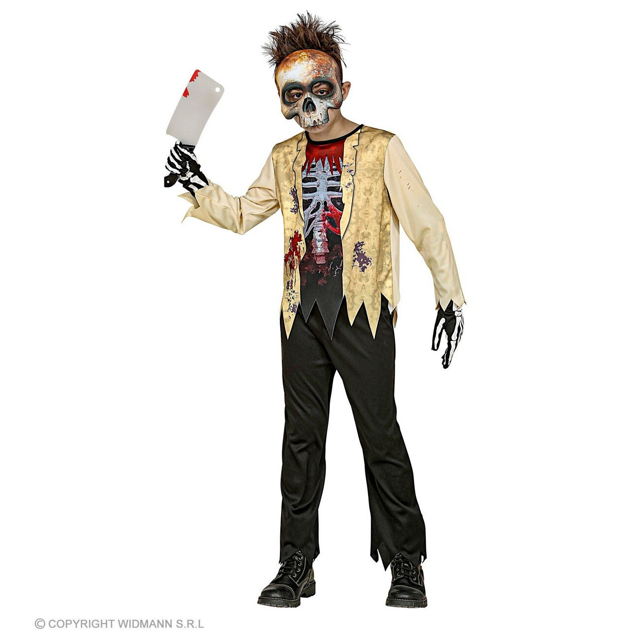Op deze afbeelding zie je een Kostuums, van het merk Widmann. Zin In Een Hapje Zombie Kind Jongen Kostuum