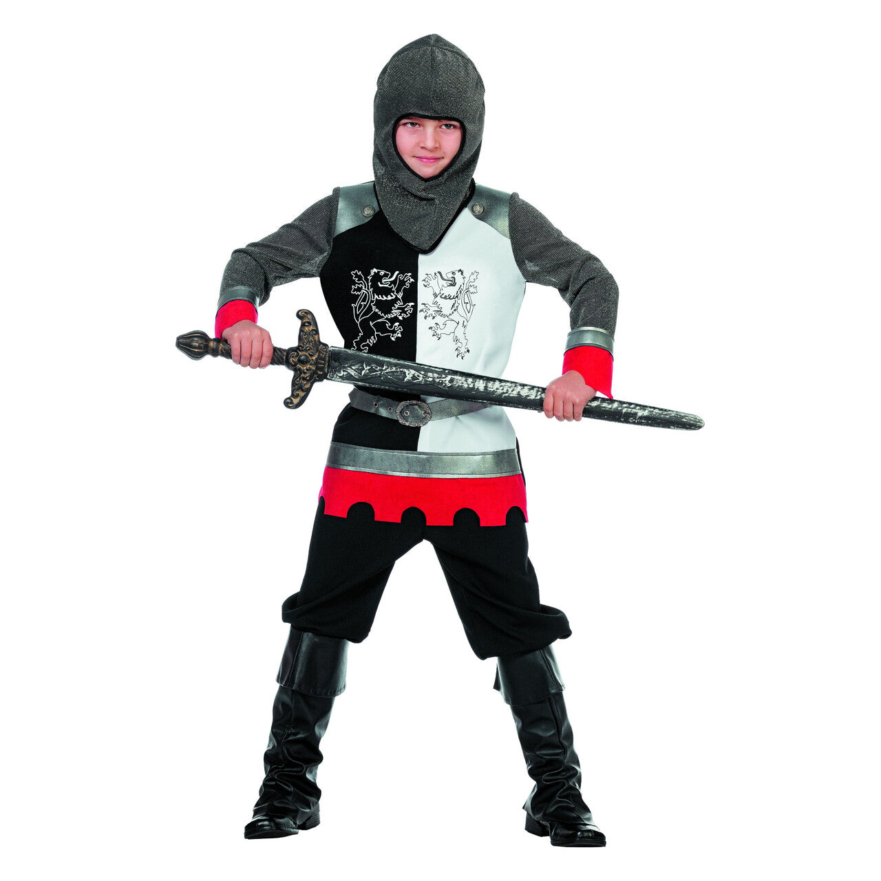 Op deze afbeelding zie je een Kostuums, van het merk Wilbers. Ridder Zwaaizwaard Jongen Kostuum