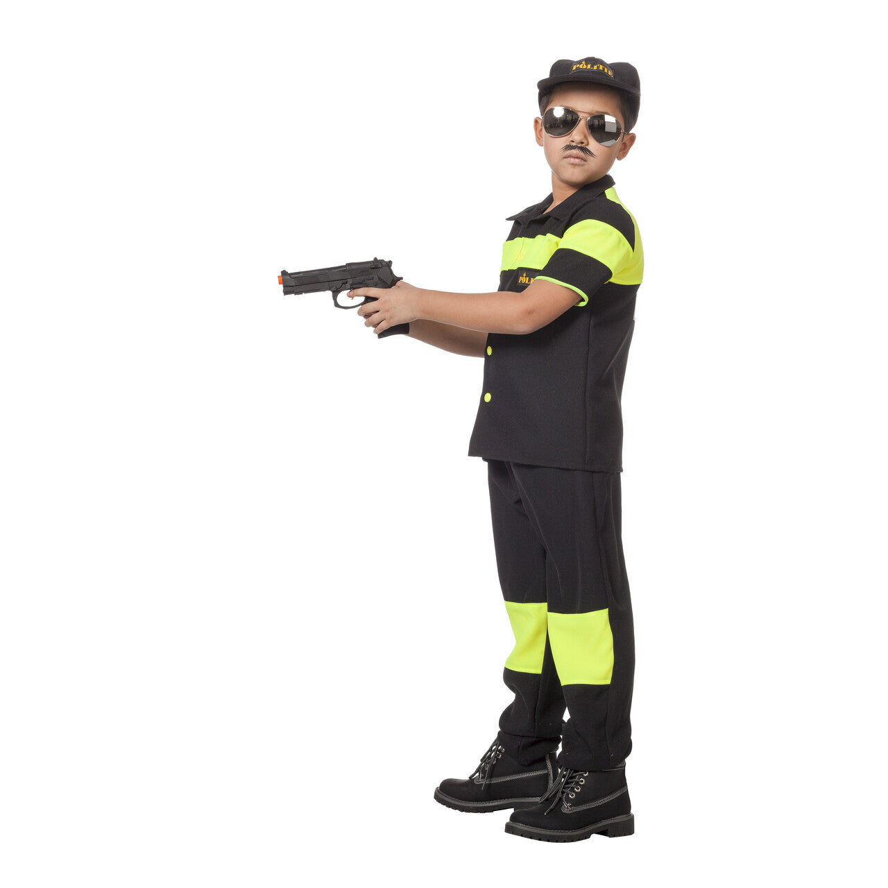 Op deze afbeelding zie je een Kostuums, van het merk Wilbers. Potige Politie Nederland Jongen Kostuum