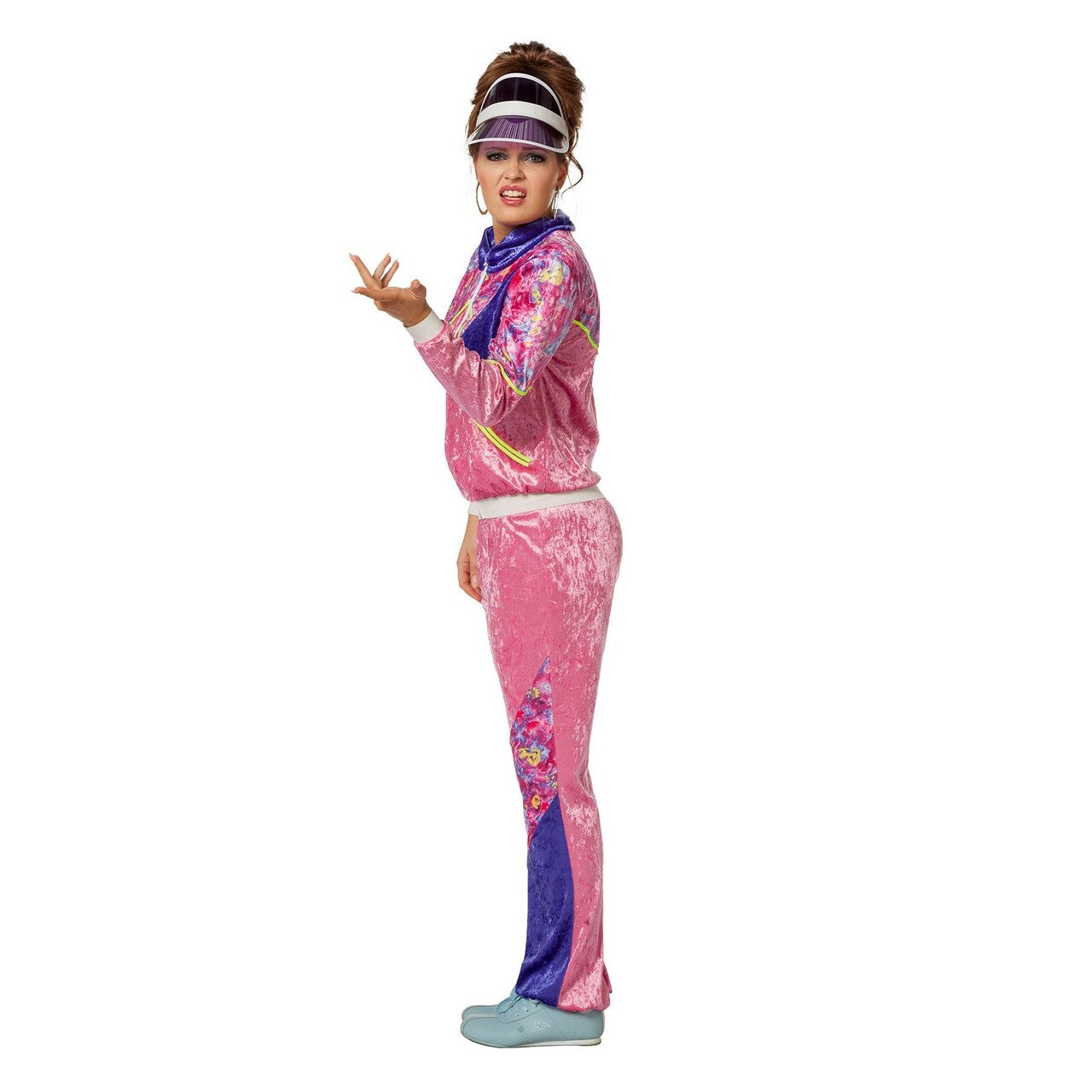 Op deze afbeelding zie je een Kostuums, van het merk Wilbers. Jogging 80s Pink Trainer Vrouw Kostuum