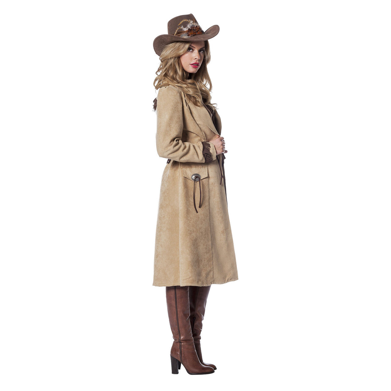 Op deze afbeelding zie je een Kostuums, van het merk Wilbers. Ride Along Cowgirl Luxe Vrouw Kostuum