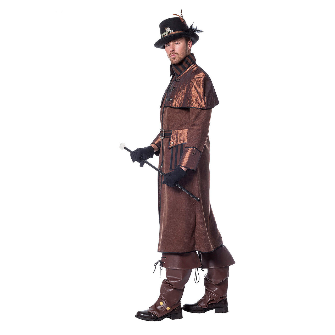 Op deze afbeelding zie je een Kostuums, van het merk Wilbers. Dark Steampunk Luxe Jas Man Kostuum