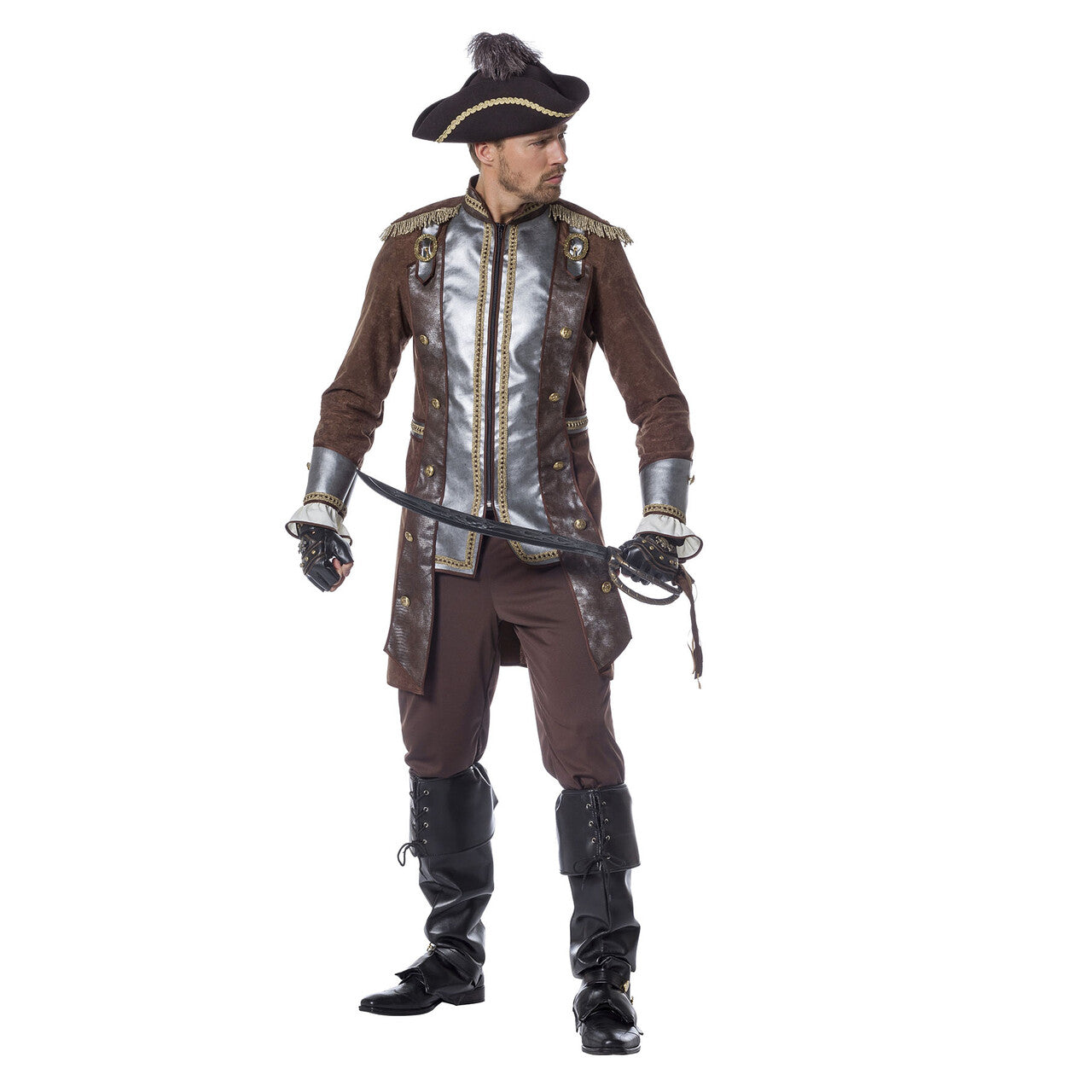 Op deze afbeelding zie je een Kostuums, van het merk Wilbers. Fashionable Piraat De Luxe Man Kostuum