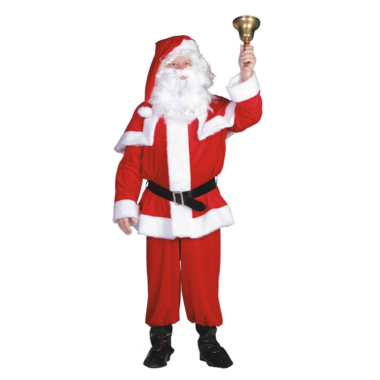 Op deze afbeelding zie je een Kostuums, van het merk Wilbers. Kerstman Hohoho Fluweel Kostuum