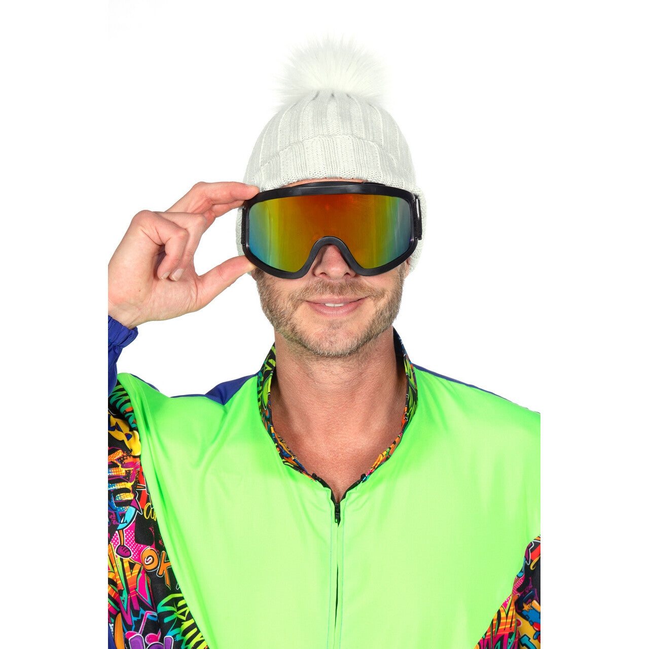 Op deze afbeelding zie je een Accessoires, van het merk Wilbers. Coole Regenboog Ski Bril