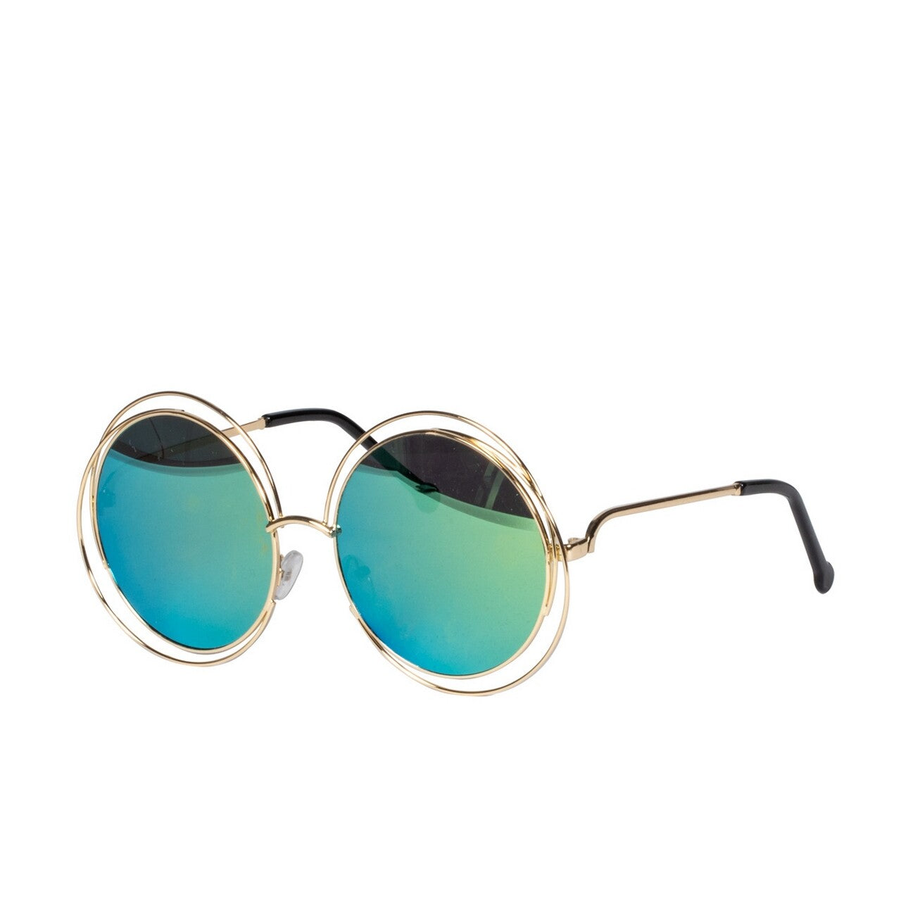 Op deze afbeelding zie je een Accessoires, van het merk Wilbers. Enorm Grote Festival Bril Groen Blauw