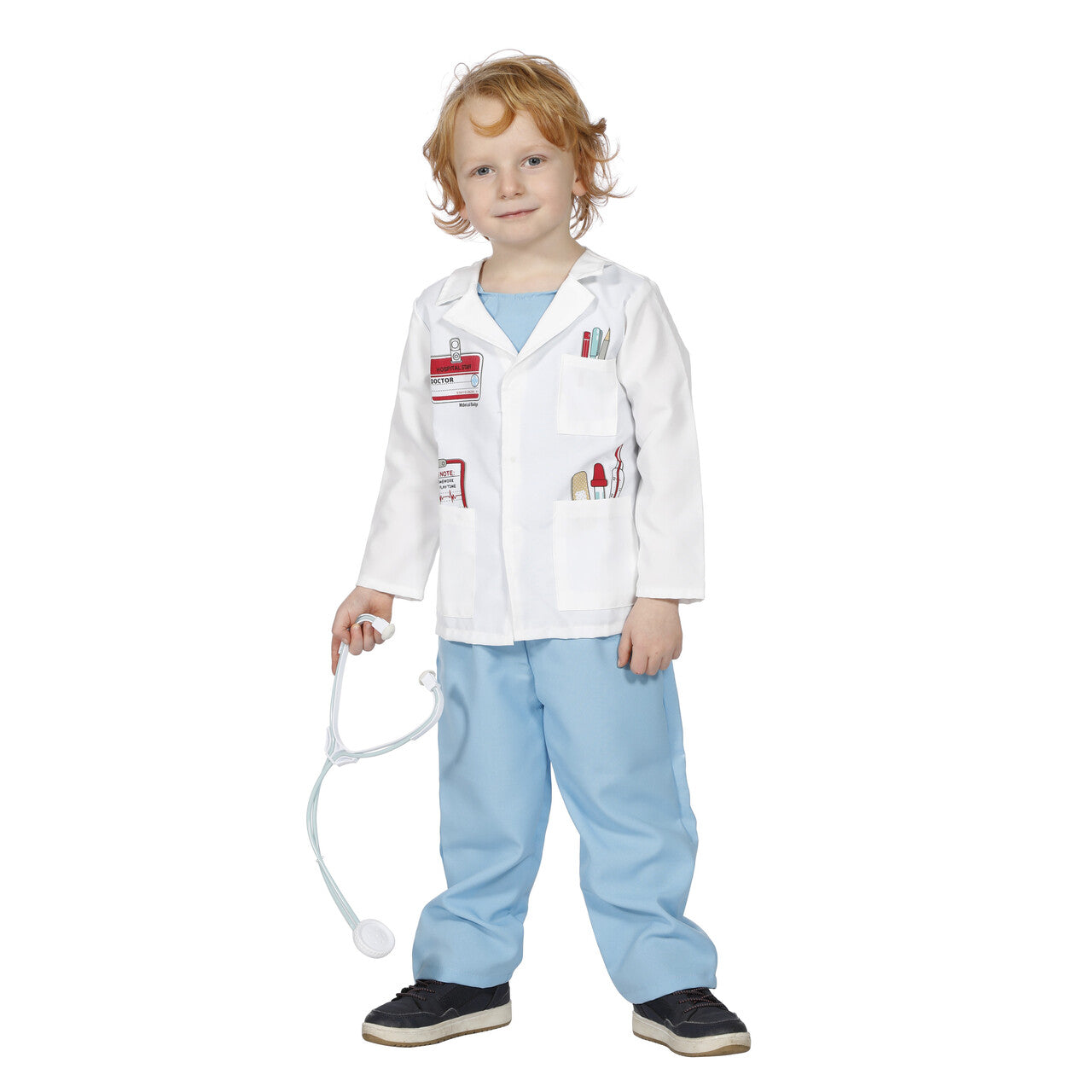 Op deze afbeelding zie je een Kostuums, van het merk Wilbers. Dokter Met Stethoscoop Kinderarts Jongen Kostuum
