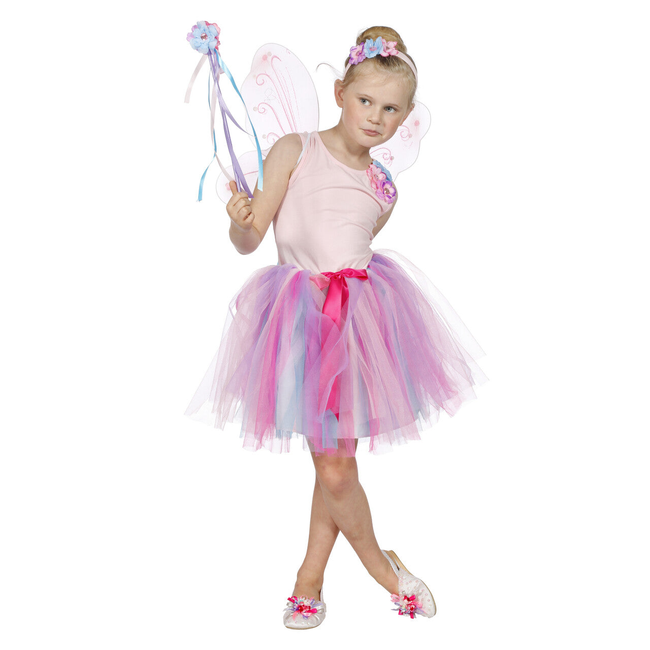 Op deze afbeelding zie je een Kostuums, van het merk Wilbers. Fabelachtig Feetje Roze Meisje Kostuum