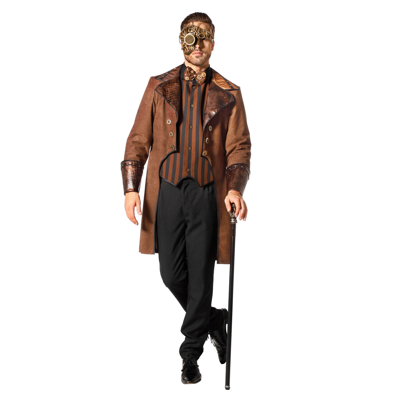 Op deze afbeelding zie je een Kostuums, van het merk Wilbers. Steampunk Jas Snake Man