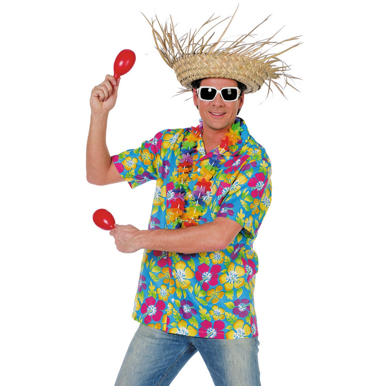 Op deze afbeelding zie je een Kostuums, van het merk Wilbers. Tropische Nachten Hawaiishirt Man