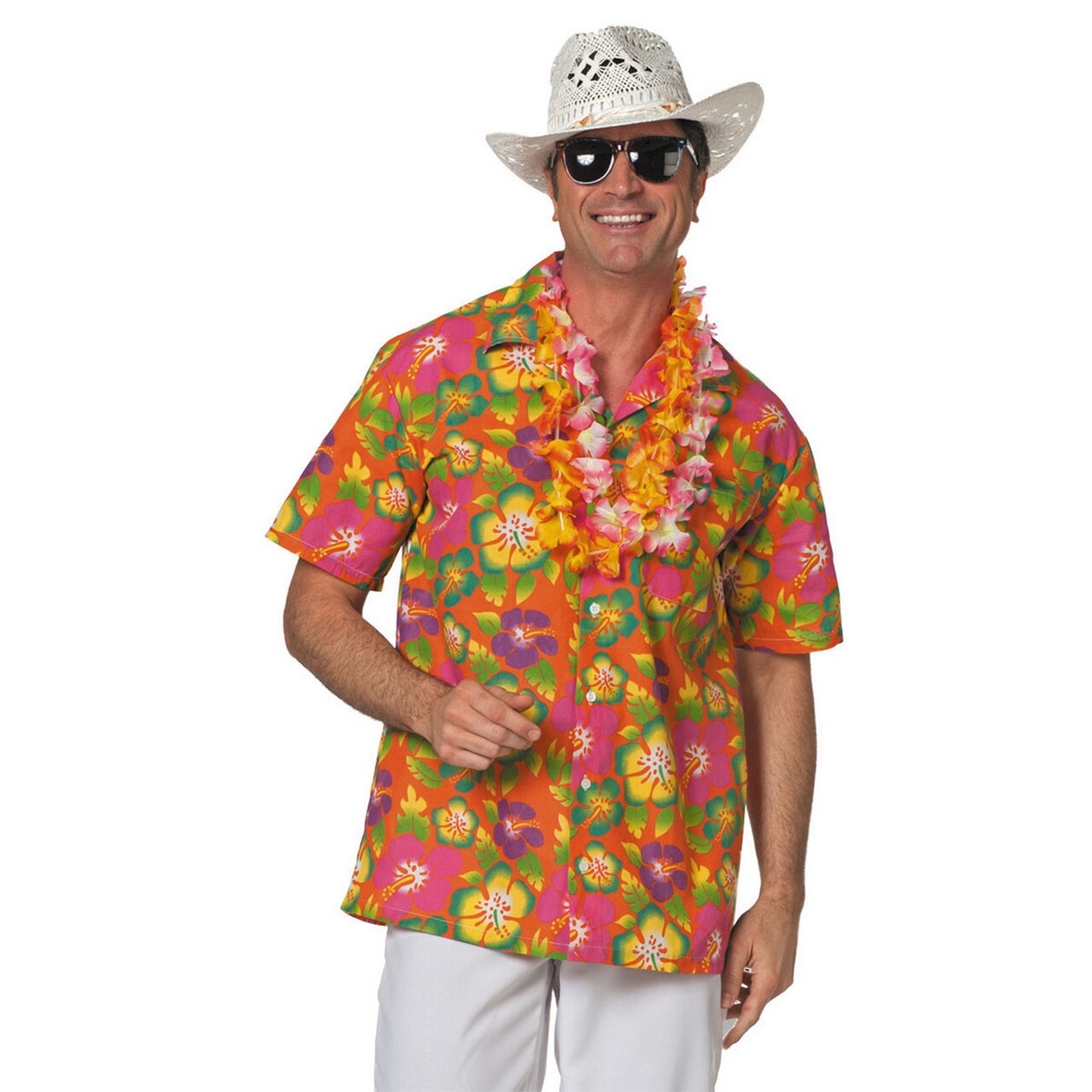 Op deze afbeelding zie je een Kostuums, van het merk Wilbers. Tequila Sunrise Hawaiishirt Man