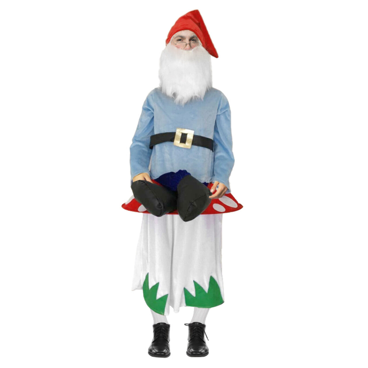 Op deze afbeelding zie je een Kostuums, van het merk Wilbers. Kabouter Op Paddenstoel Man Kostuum