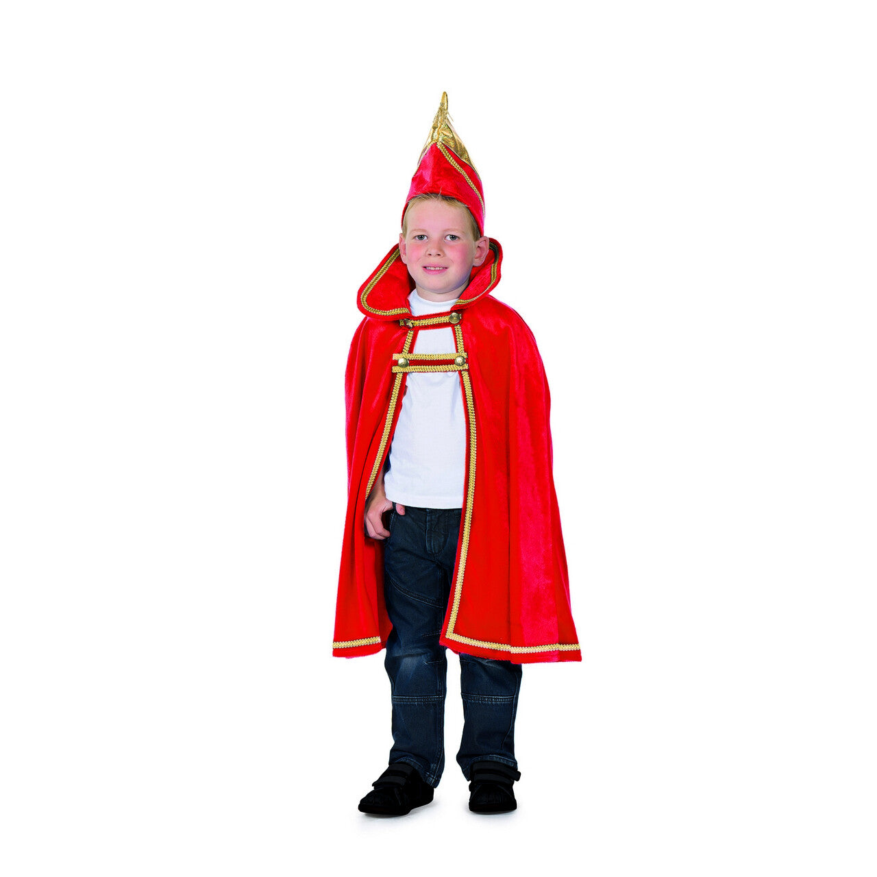Op deze afbeelding zie je een Kostuums, van het merk Wilbers. Prins Carnaval Boemeldonk Rood Jongen Kostuum