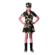 Op deze afbeelding zie je een Kostuums, van het merk Wilbers. Camouflage Commando Karin Kostuum Groen Meisje