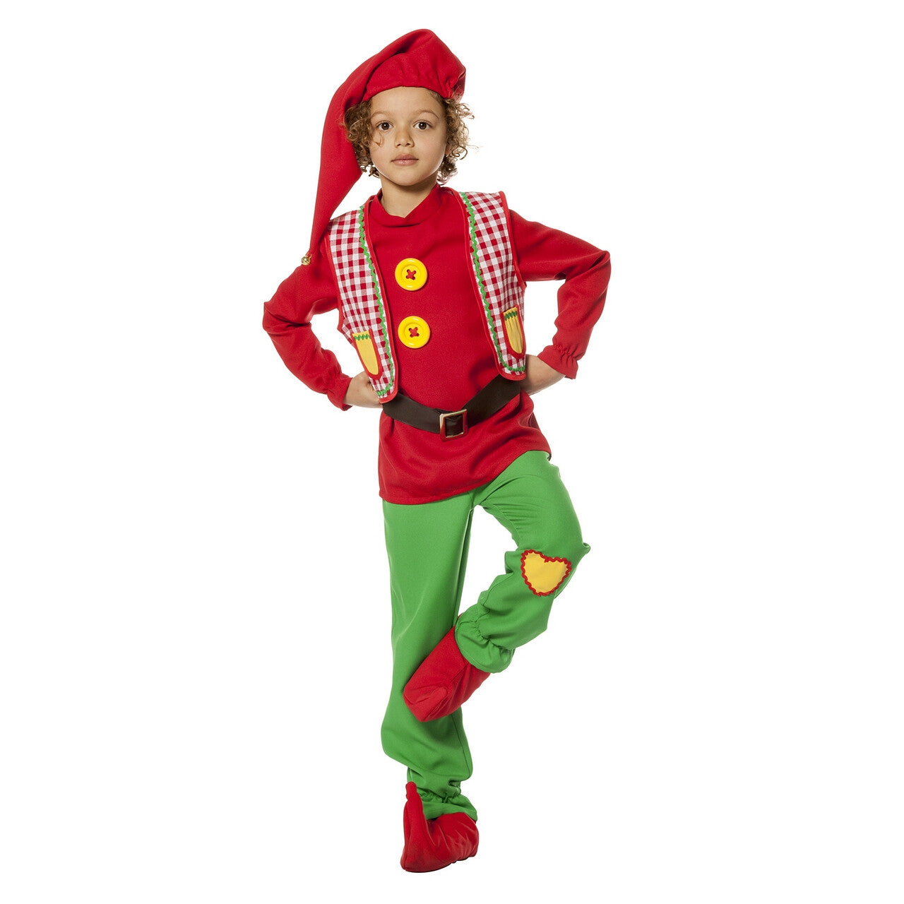 Op deze afbeelding zie je een Kostuums, van het merk Wilbers. He Ho He Ho Kabouter Sprookjes Kind Kostuum