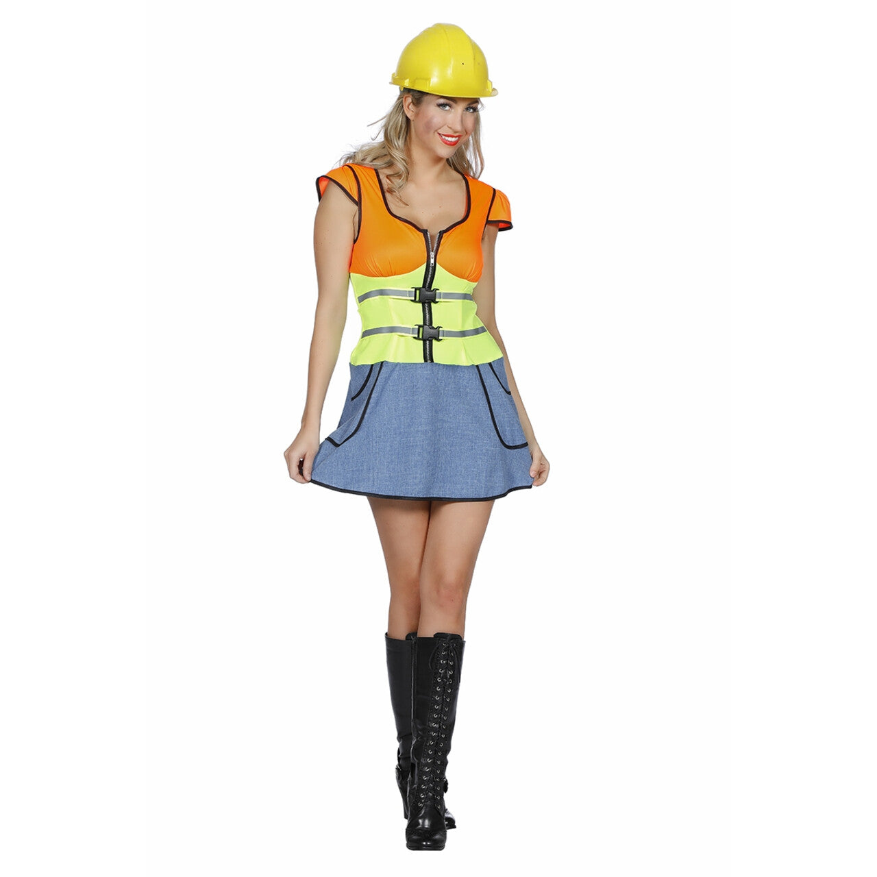 Op deze afbeelding zie je een Kostuums, van het merk Wilbers. Bouwvakster Bea Betonmolen Vrouw Kostuum