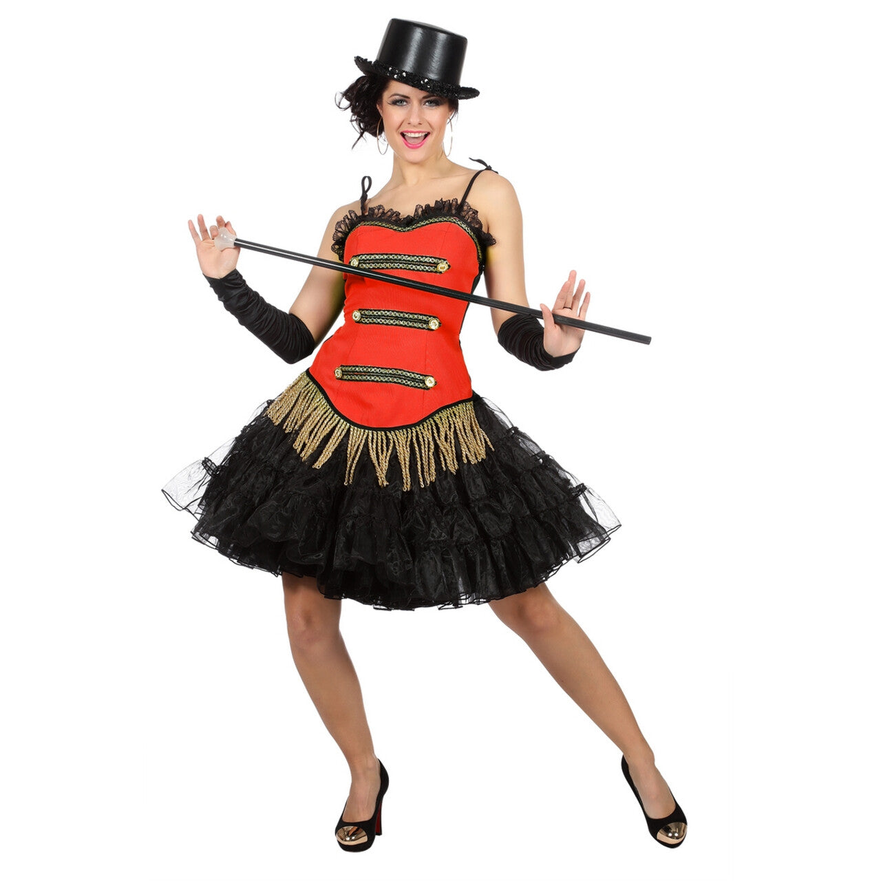 Op deze afbeelding zie je een Kostuums, van het merk Wilbers. Rood Corset Theater Danseres Vrouw