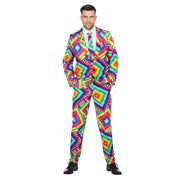Op deze afbeelding zie je een Kostuums, van het merk Wilbers. Bedwelmend Druk Disco Man Kostuum