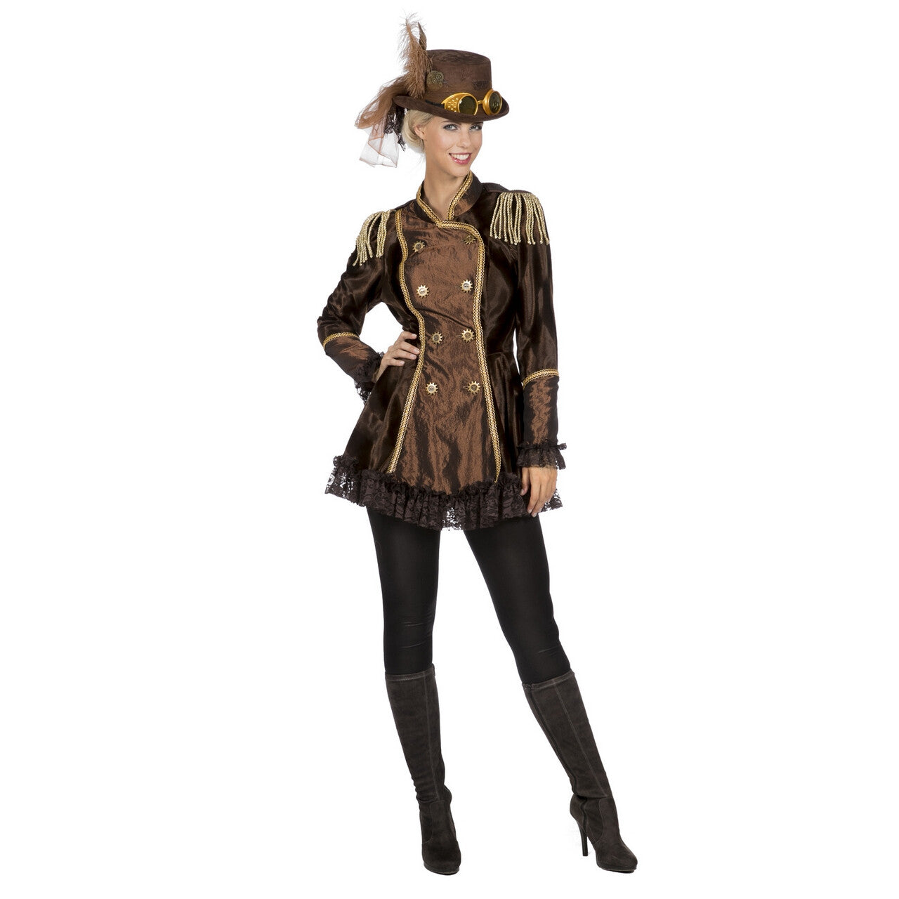 Op deze afbeelding zie je een Kostuums, van het merk Wilbers. Sally Sheffield Steampunk Vrouw