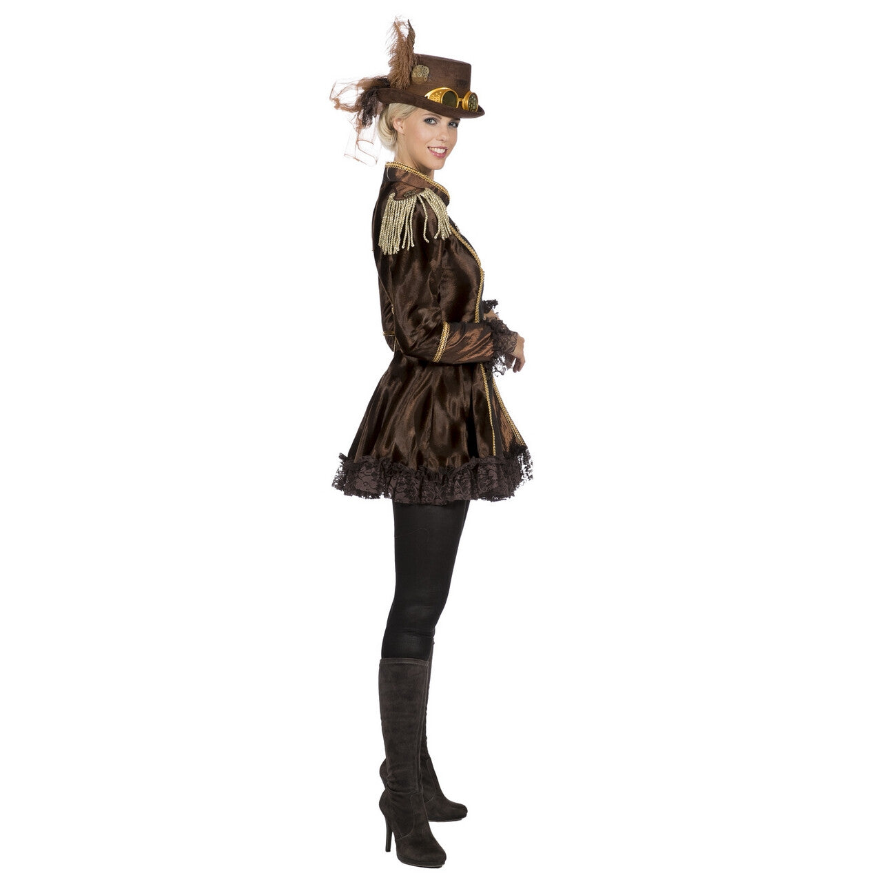 Op deze afbeelding zie je een Kostuums, van het merk Wilbers. Sally Sheffield Steampunk Vrouw