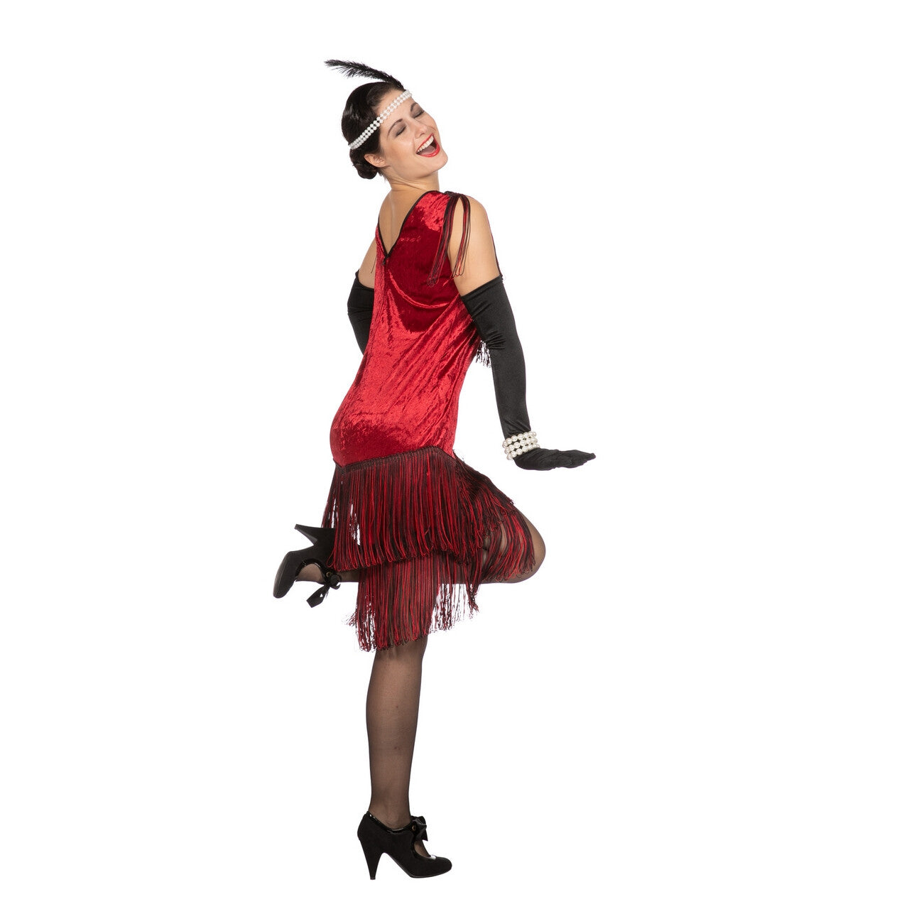Op deze afbeelding zie je een Kostuums, van het merk Wilbers. Fatale Flapper Fabienne Jaren 20 Vrouw Kostuum